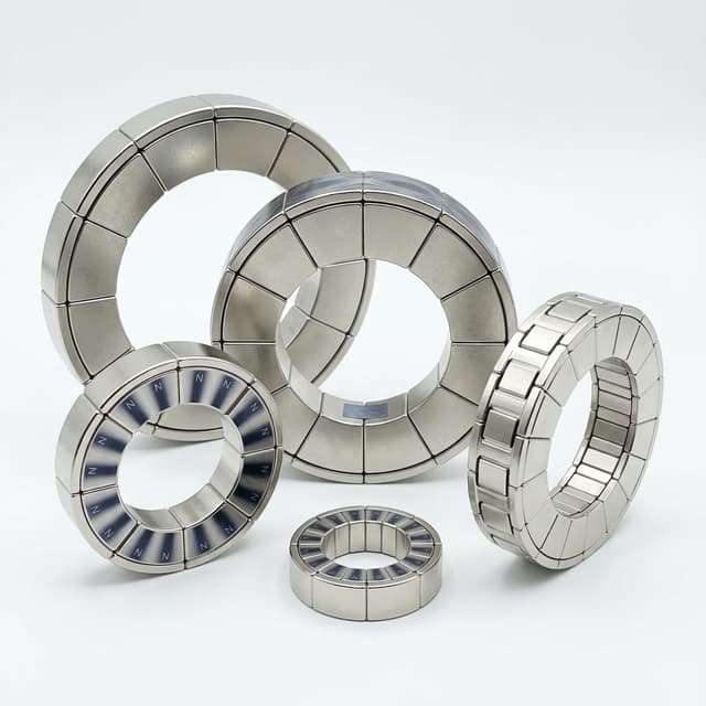 Multipole Halbach ring magnets in various sizes from miniature to large-bore